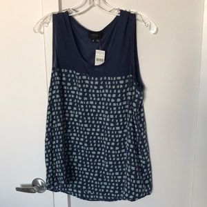 NWT Barneys NY Co-op blue sleeveless tank top Sz M